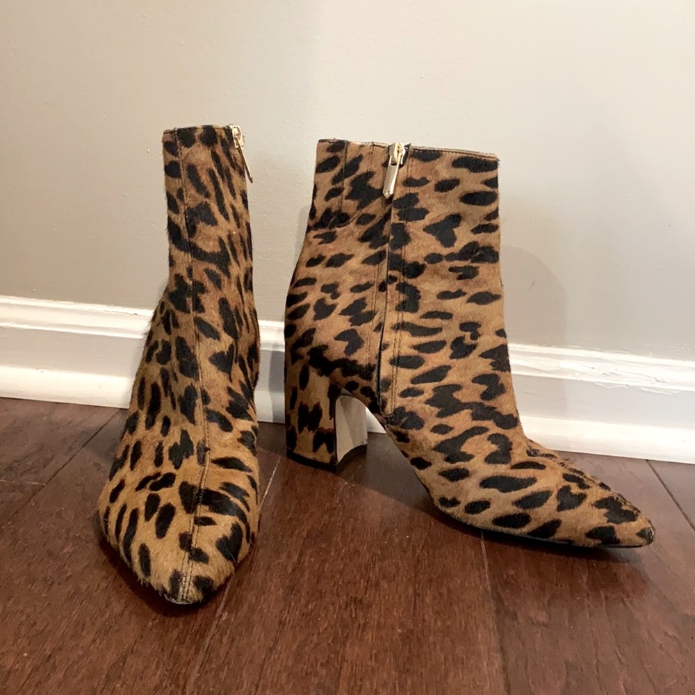 Sam Edelman leopard print booties